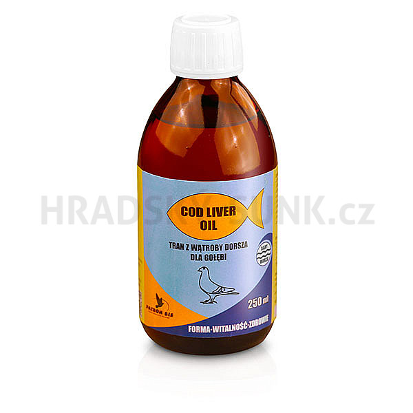 Cod Liver Oil 250ml - AD3E + Omega 3 (EPA 8%, DHA 9%) olej z tresčích jater