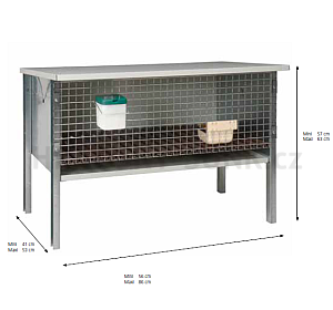 Klec pro králíky MAXI s roštem a trusníkem