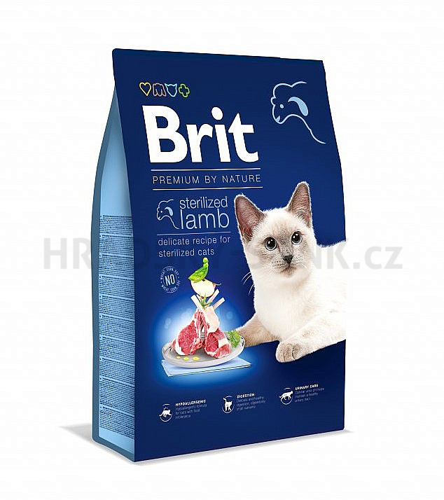 Brit Premium Cat by Nature Sterilized Lamb 8kg