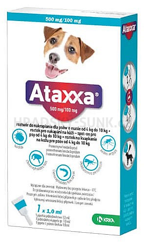 Ataxxa Spot-on Dog M 500mg/100mg 1x1ml