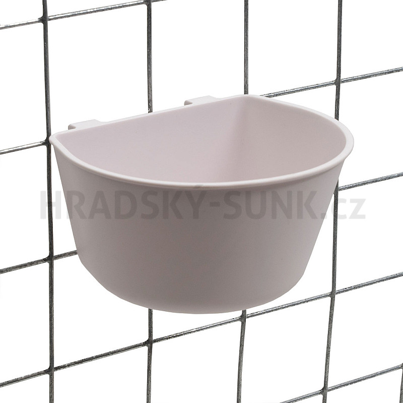 Plastová miska - napáječka nebo krmítko pro drůbež 800 ml k zavěšení