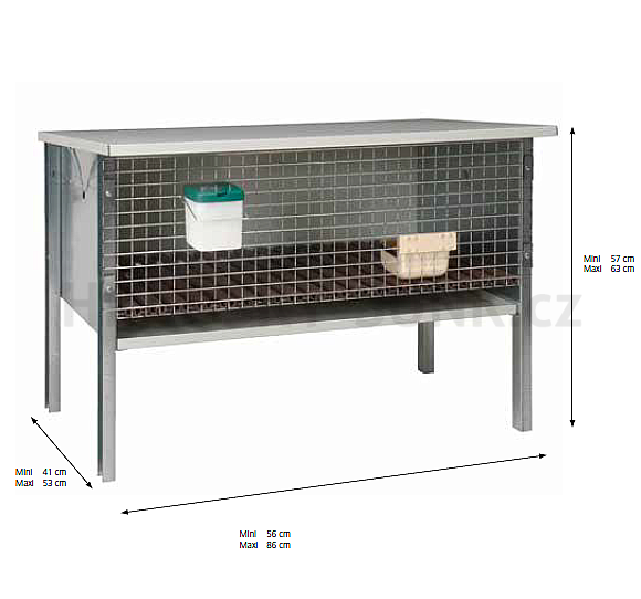 Klec pro králíky MAXI s roštem a trusníkem
