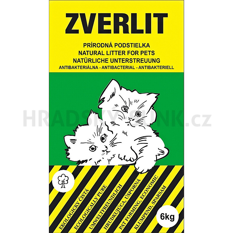Zverlit - hrudkující přírodní podestýlka 6kg