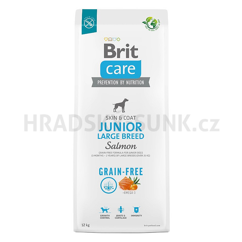 Brit Care 12kg Junior Large Breed Salmon Grain-free dog
