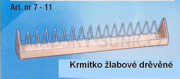 Krmítko žlabové dřevěné - drátěná mřížka 80 cm