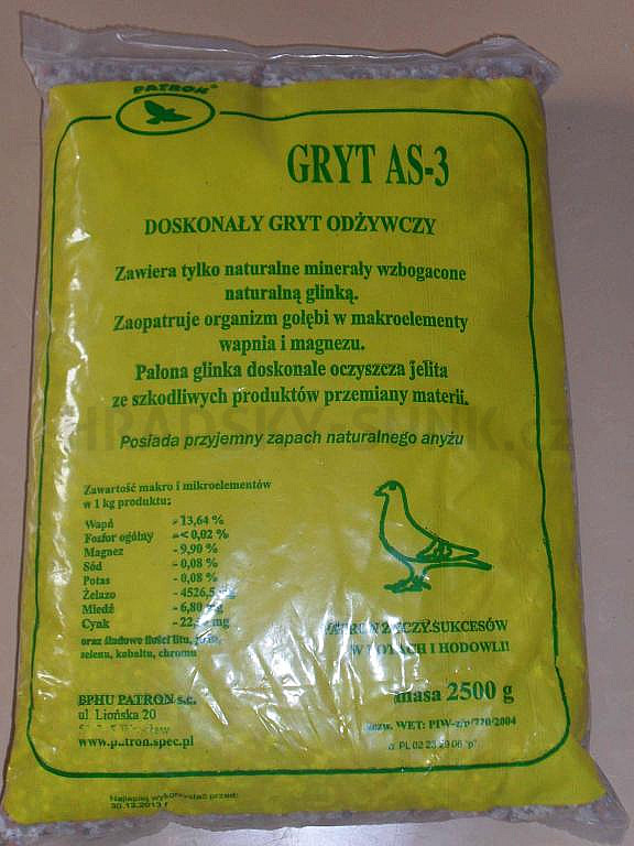 Grit AS-3 - jemný grit s přídavkem anýzu, 2,5kg