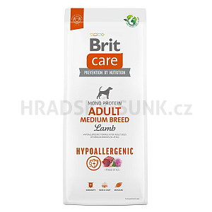 Brit Care 12kg Adult Medium Breed Hypoallergenic Lamb dog