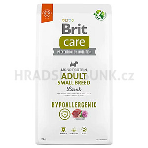 Brit Care Dog 7.0kg Hypoallergenic Adult Small Breed jehněčí s rýží