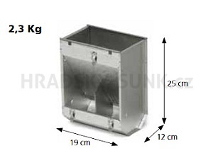 Zásobník k venkovnímu zavěšení 19 cm dvoukomorový bez víka