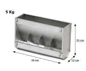 Zásobník k venkovnímu zavěšení bez víka 39 cm, čtyřkomorový