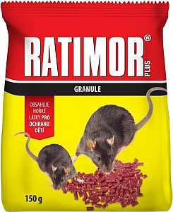 Ratimor Plus nástraha granule 150 g červený sáček