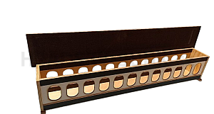 Krmítko dřevěné - odklopné víko 150 cm s otvory obou stran
